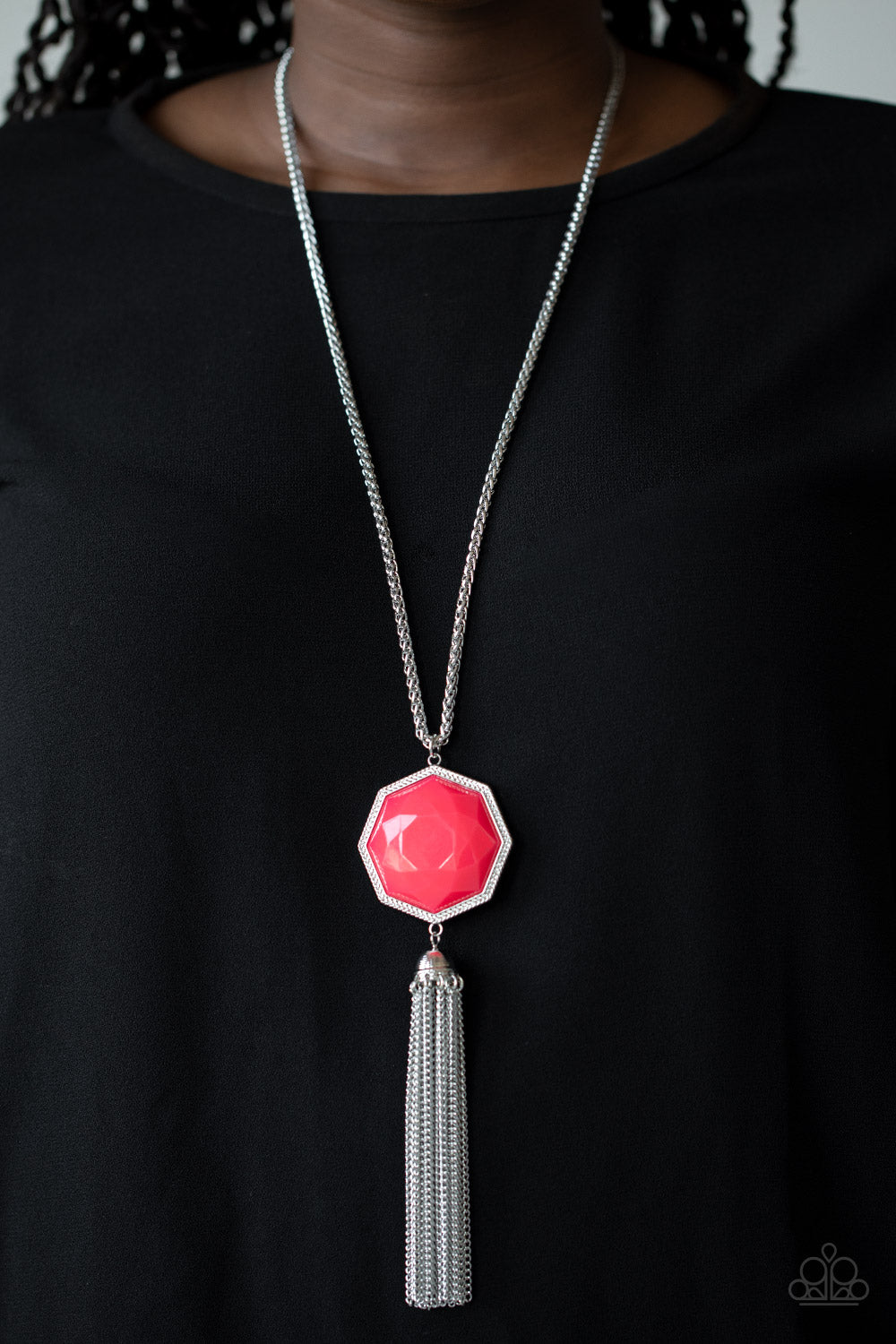 Prismatically Polygon - Pink Paparazzi Necklace