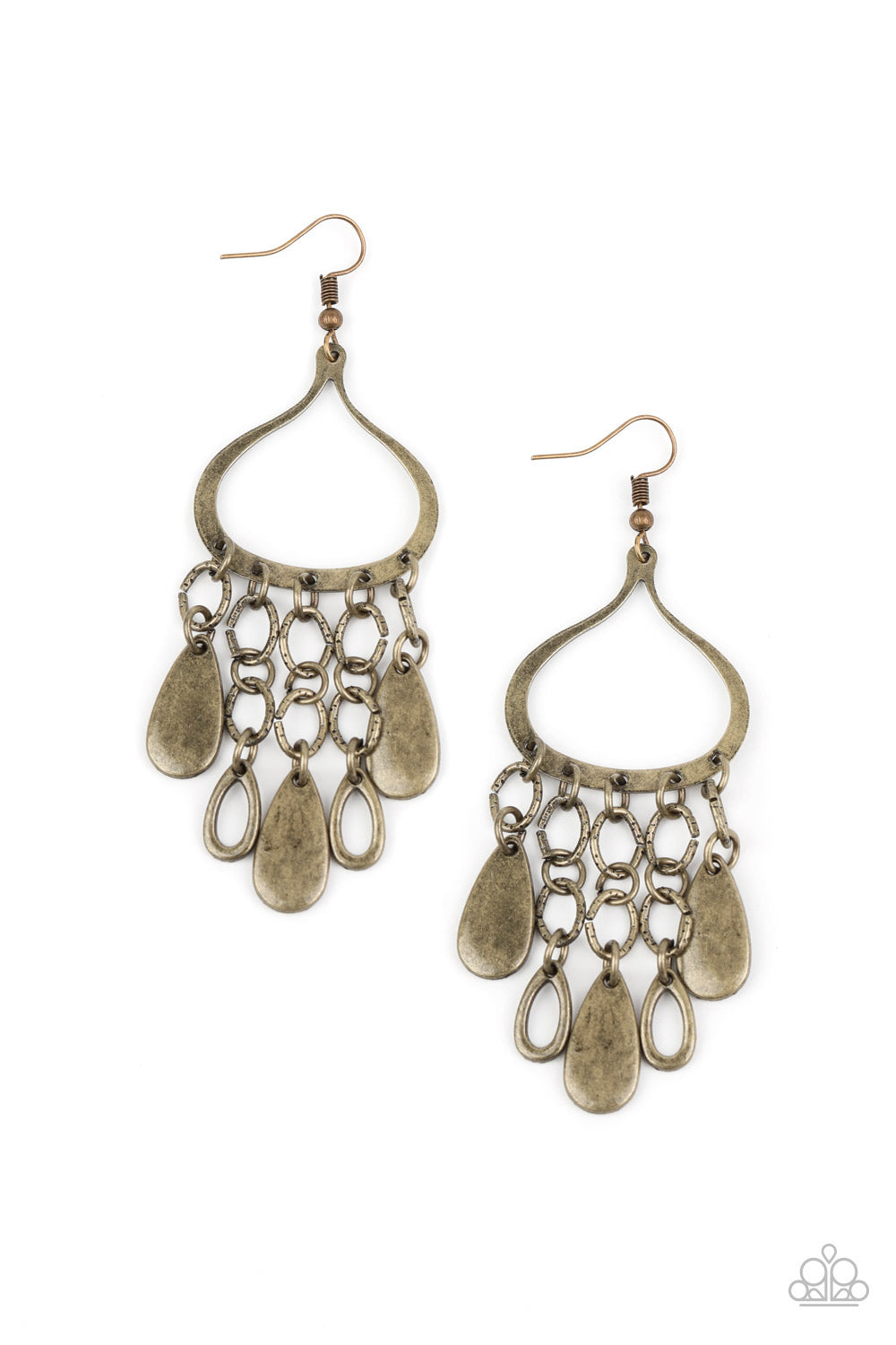 Lure Away - Brass Paparazzi Earrings