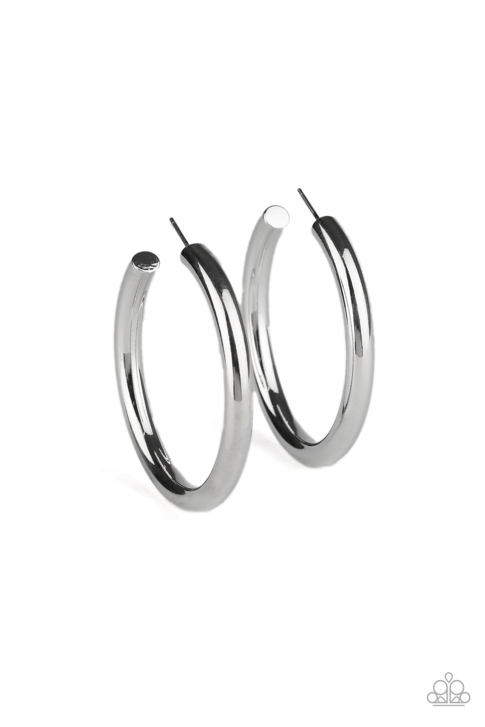 Hoop Hustle - Silver Paparazzi Hoop Earrings
