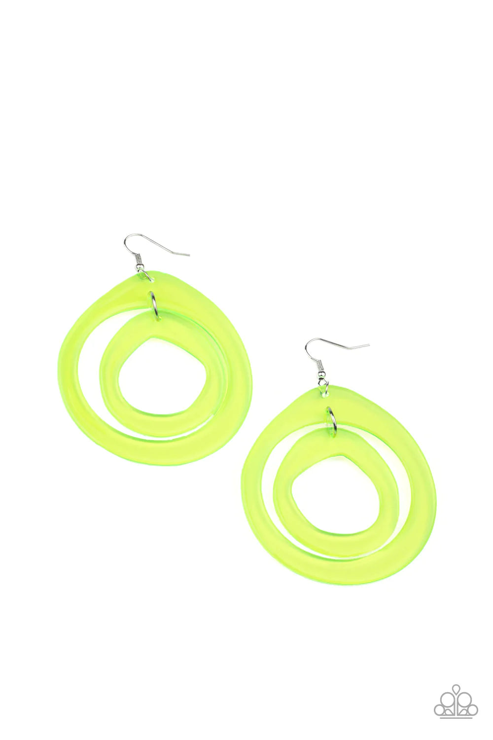 Show Your True NEONS Yellow Paparazzi Earrings