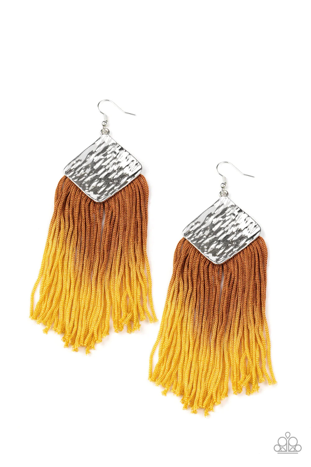 DIP The Scales Yellow Paparazzi Earrings