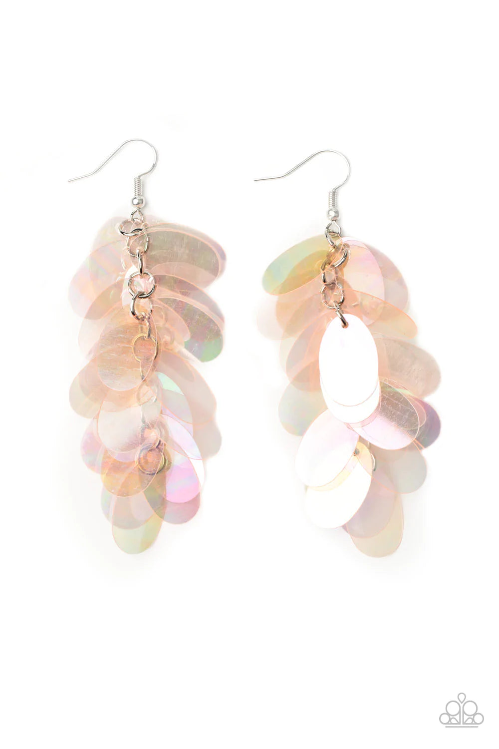 Stellar In Sequins Pink Paparazzi Earrings