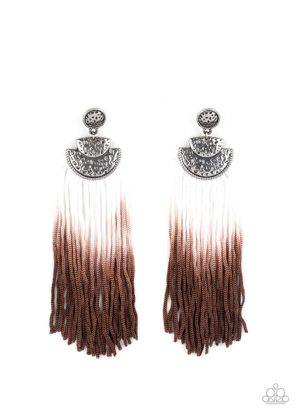 DIP It Up - Brown Paparazzi Fringe Earrings
