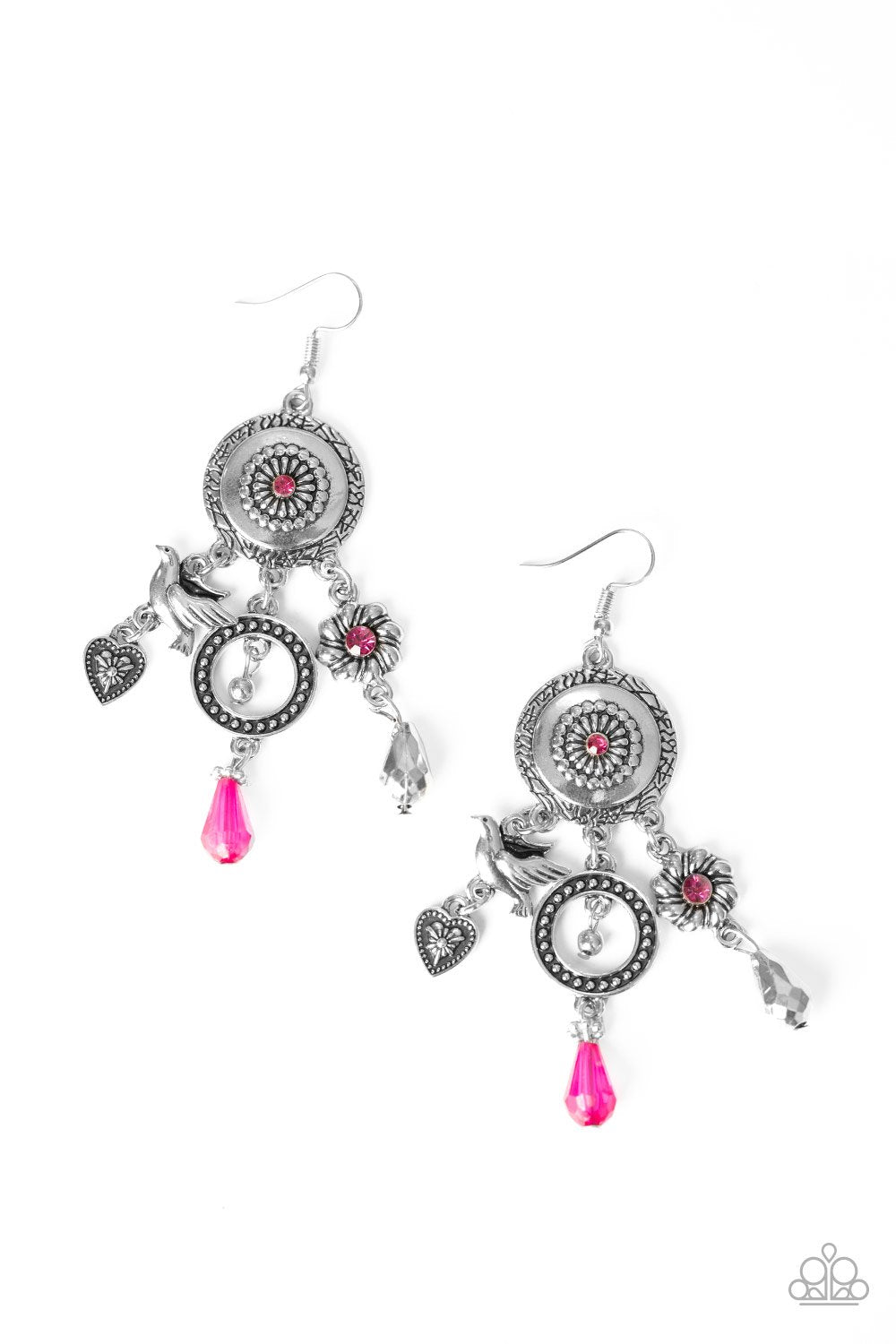 Springtime Essence Pink Paparazzi Earrings