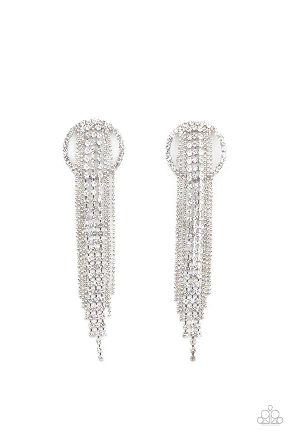 Dazzle by Default White Paparazzi Earrings