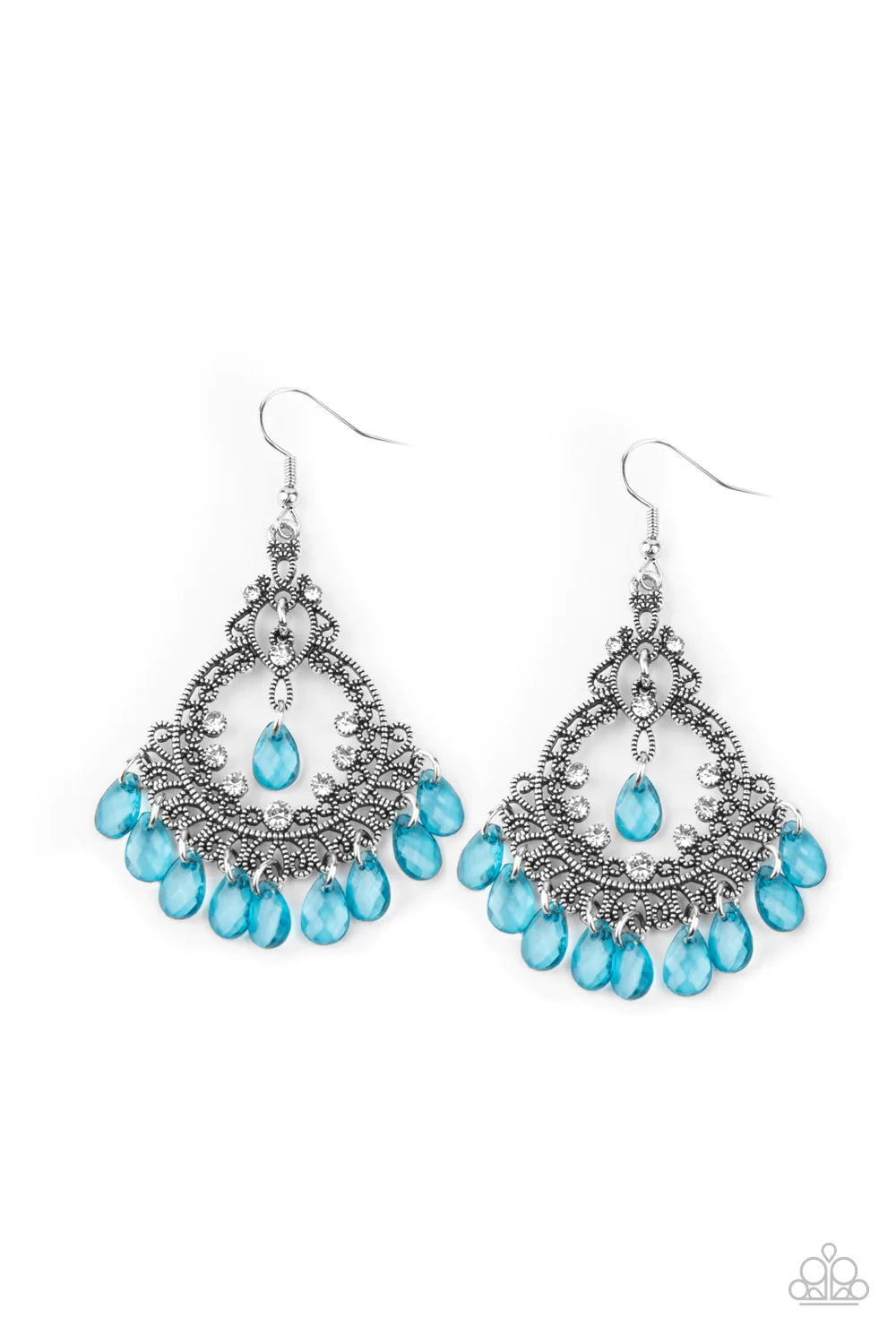 Lyrical Luster Blue Paparazzi Earrings