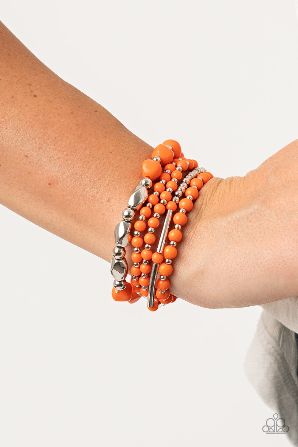 Vibrantly Vintage - Orange Paparazzi Bracelet