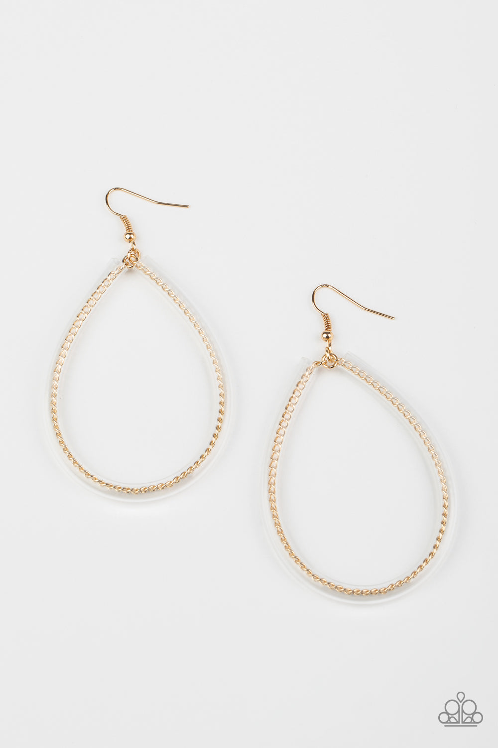 Just ENCASE You Missed It - Gold Paparazzi Hoop Earrings