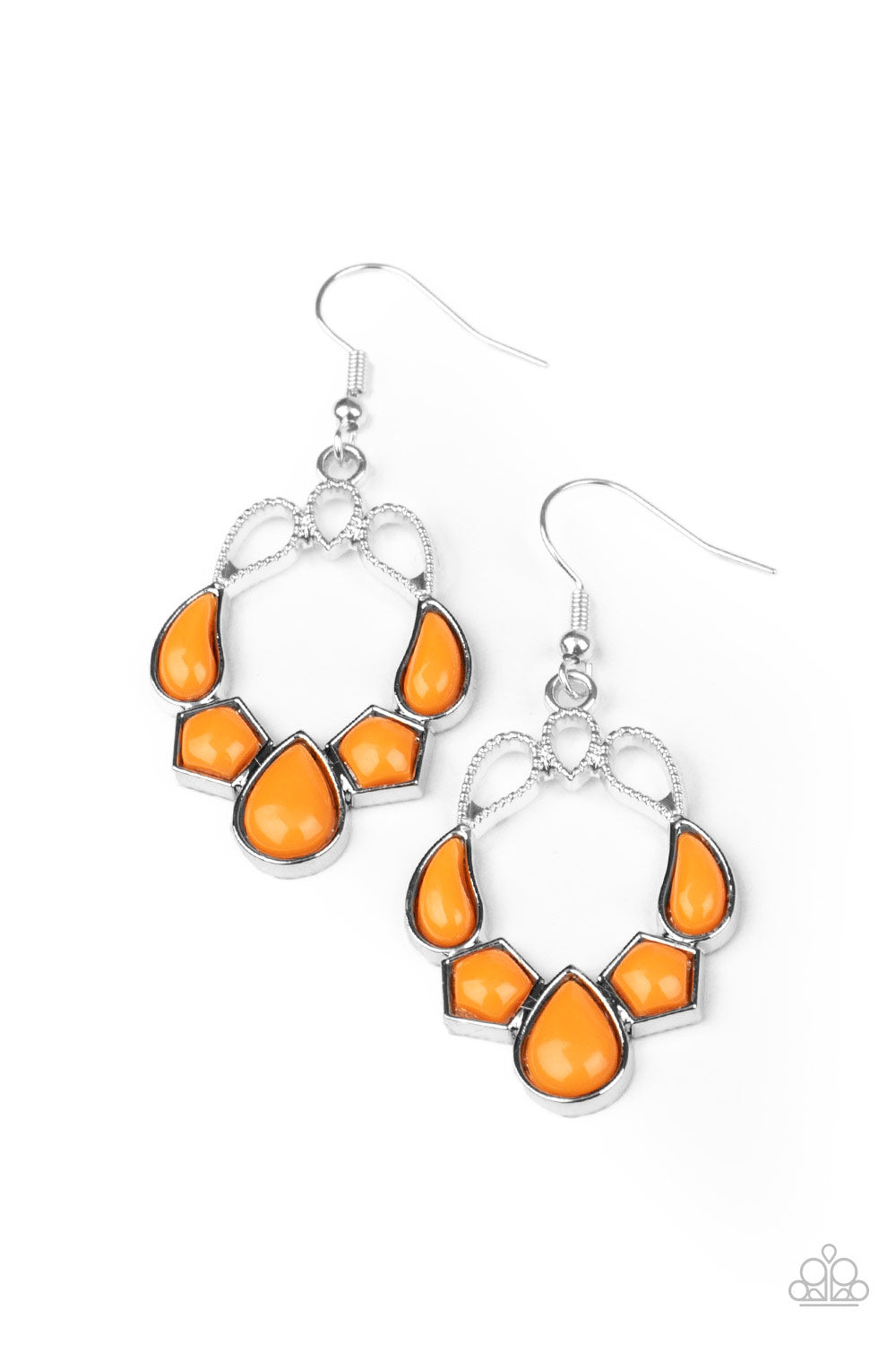 Its Rude to STEER - Orange Paparazzi Earrings