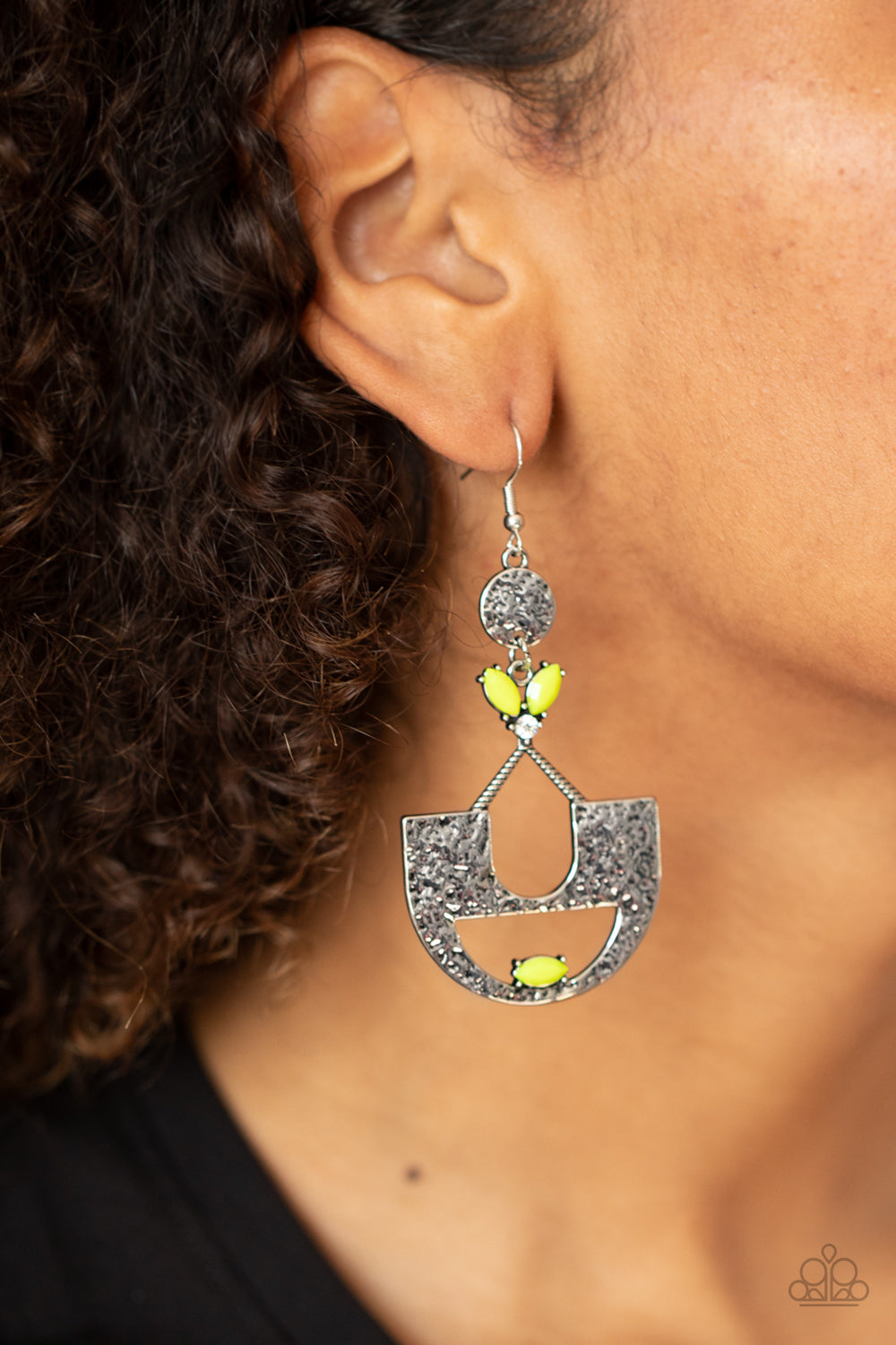 Modern Day Mecca - Yellow Paparazzi Earrings