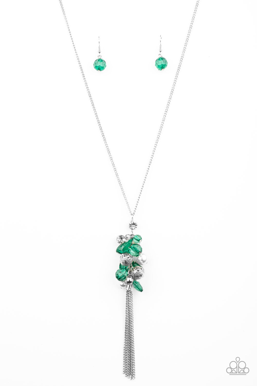 Party Girl Glow - Green Paparazzi Necklace