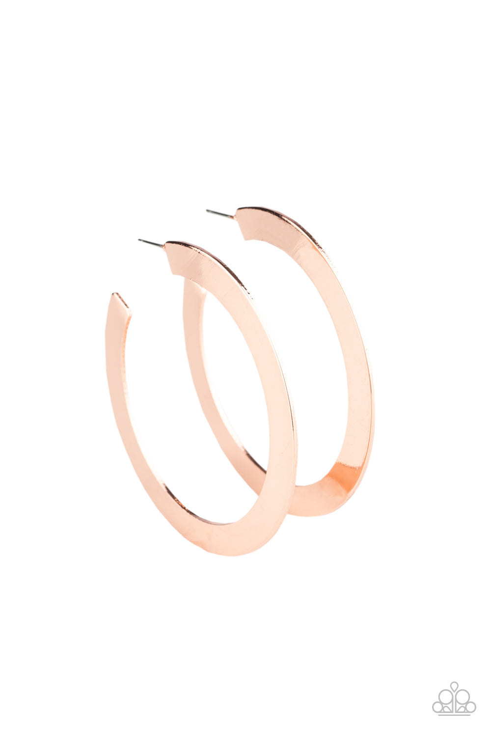 The Inside Track - Copper Paparazzi Hoop Earrings