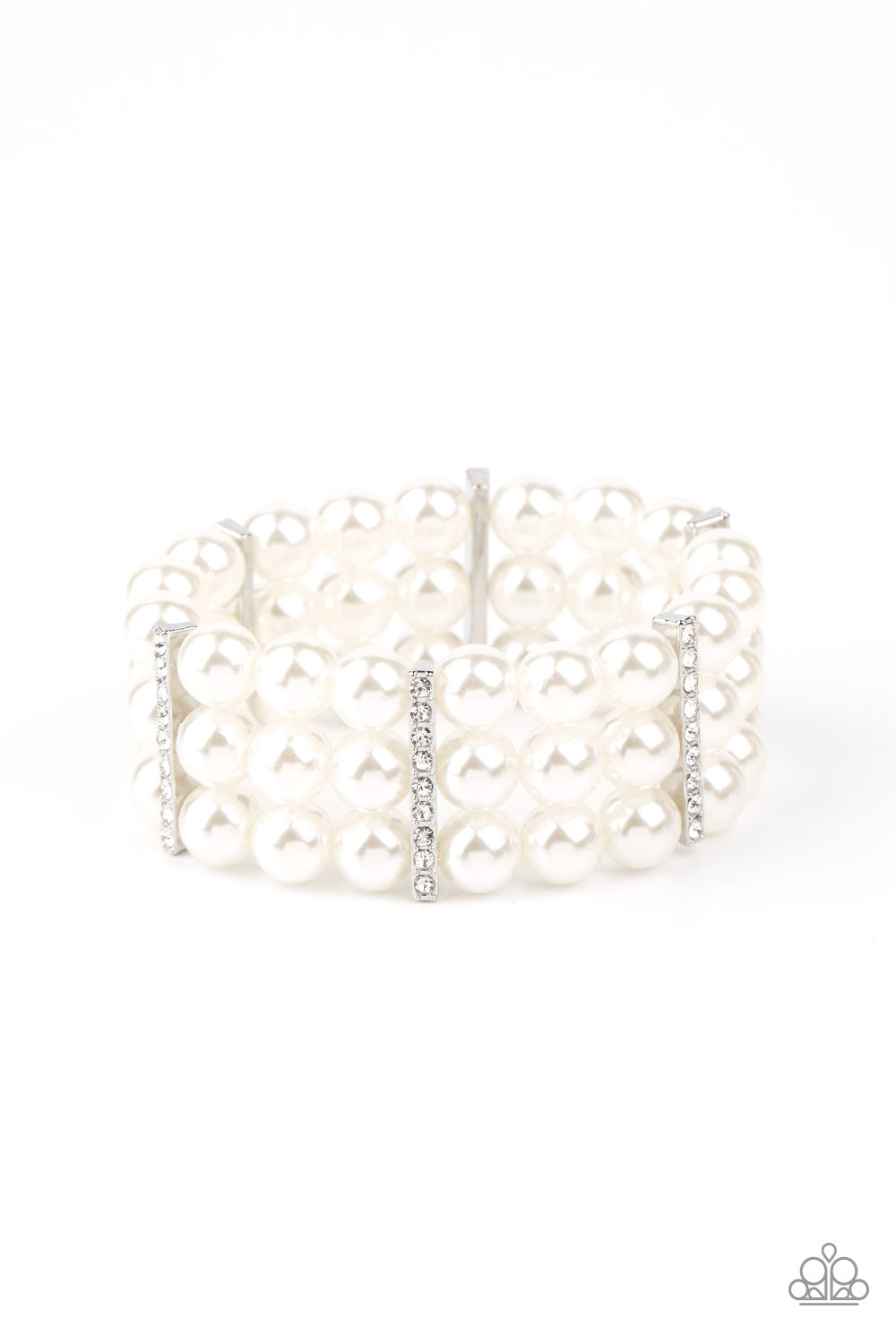 Modern Day Majesty - White Paparazzi Bracelet
