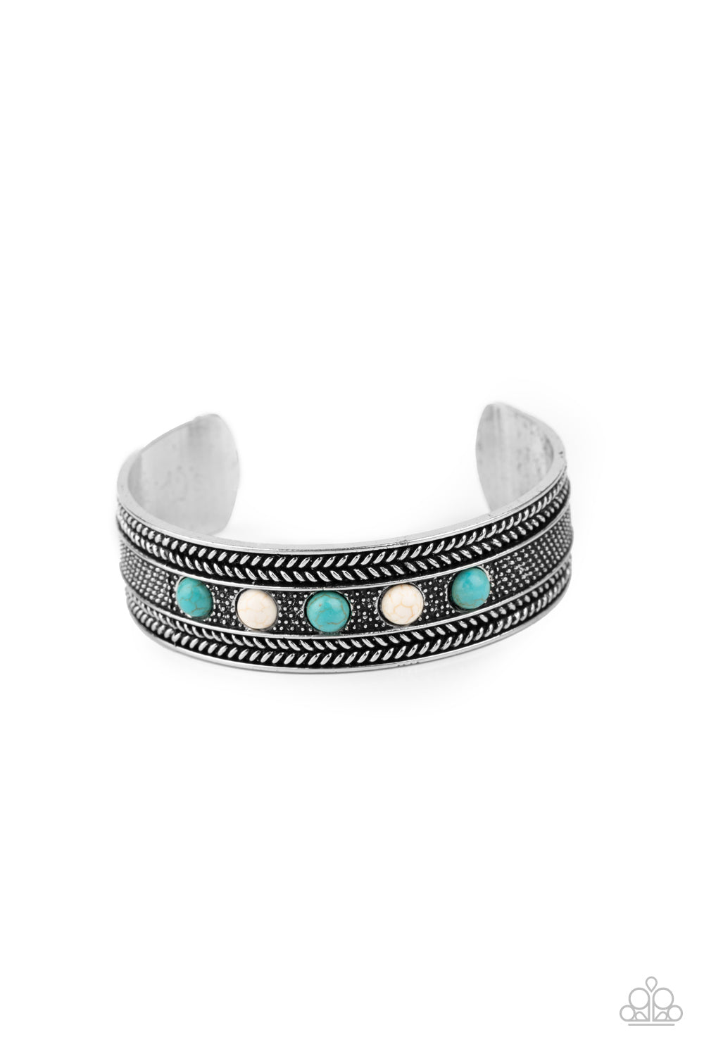 Quarry Quake - Blue Paparazzi Cuff Bracelet