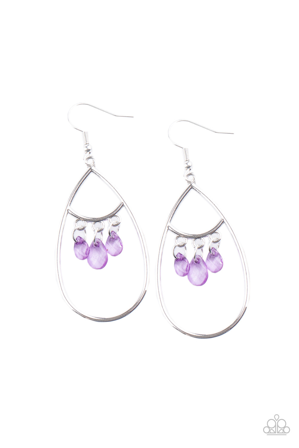 Shimmer Advisory - Purple Paparazzi Earrings