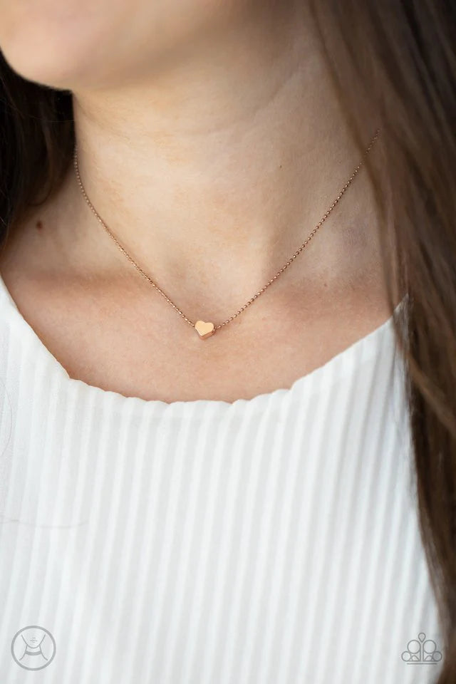 Humble Heart Rose Gold Paparazzi Necklace