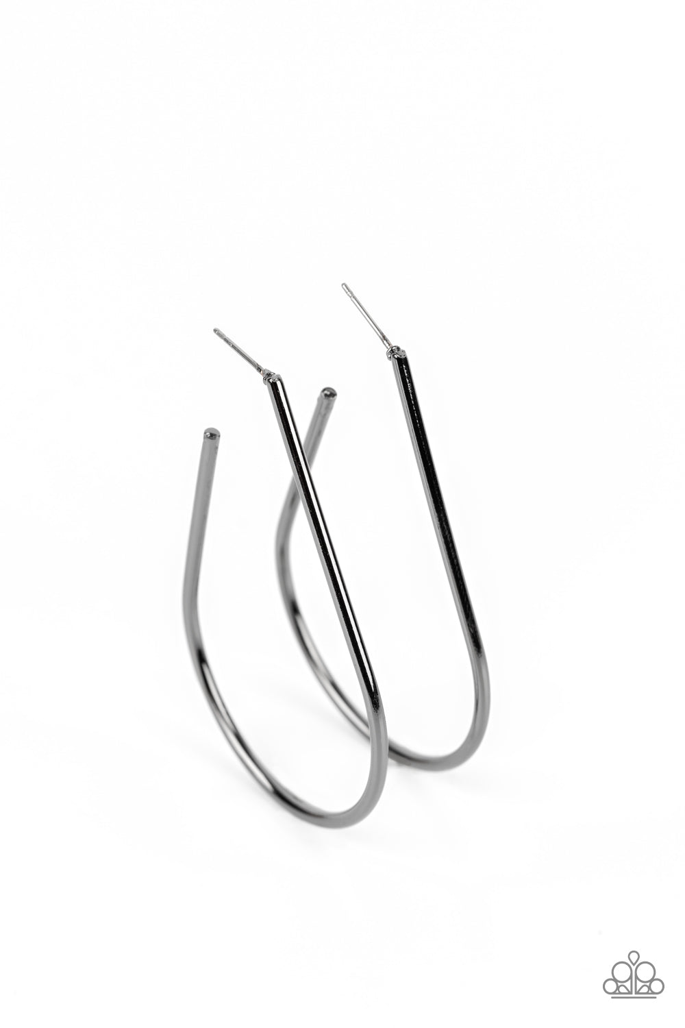 City Curves - Black Paparazzi Hoop Earrings