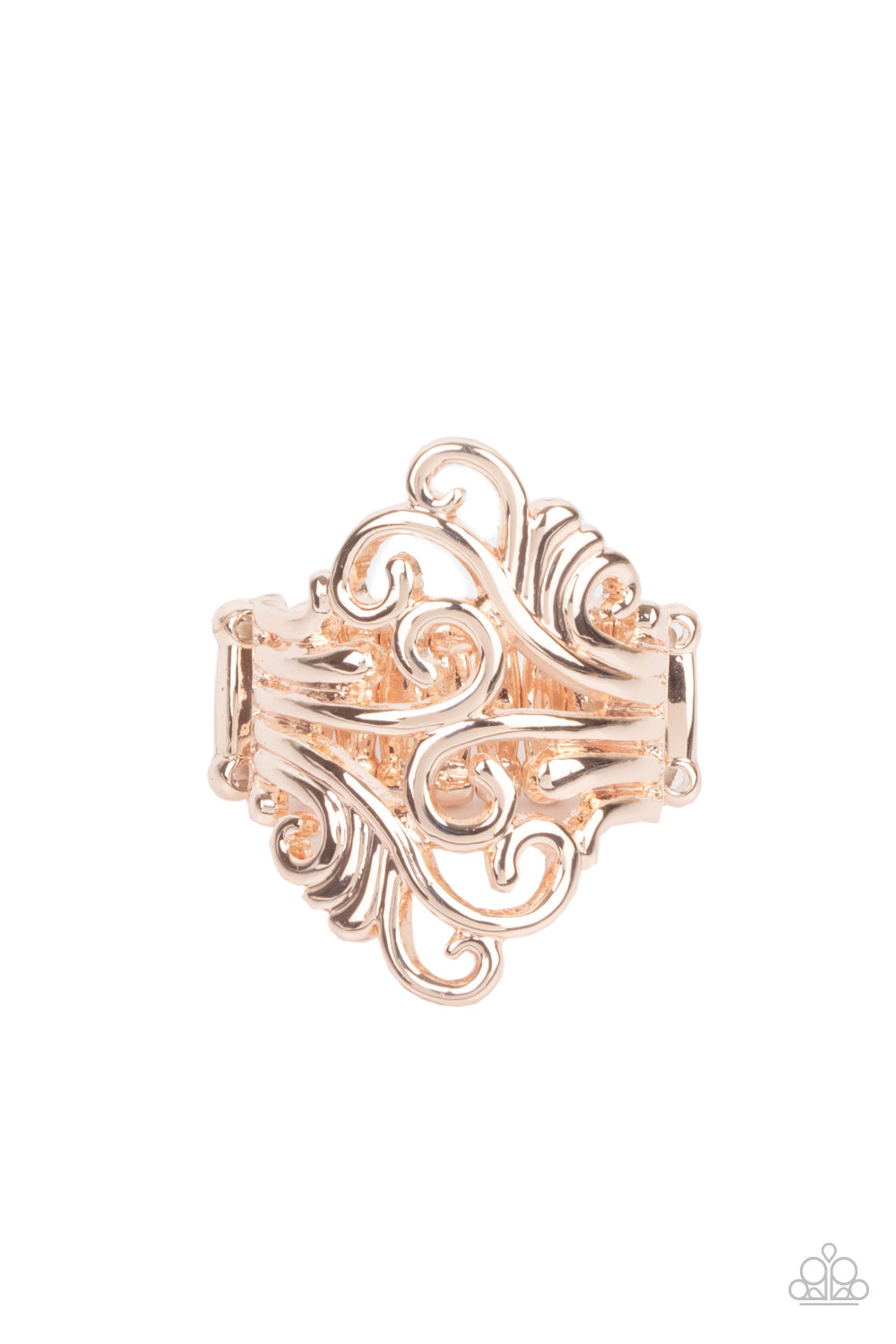 Voluptuous Vines - Rose Gold Paparazzi Ring