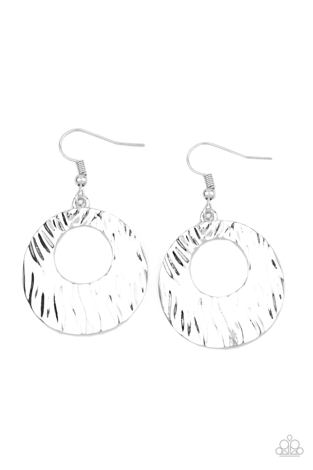 Warped Perceptions - Silver Paparazzi Earrings