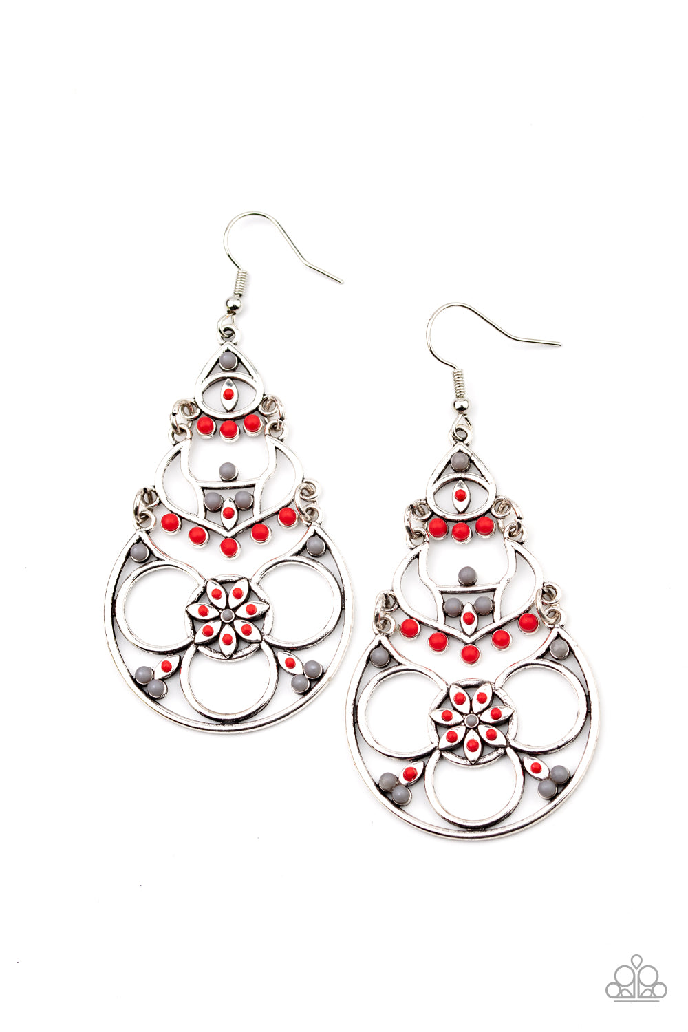Garden Melody - Red Paparazzi Earrings