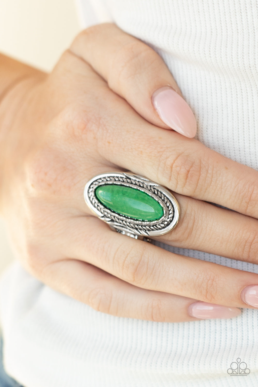 Primal Instincts - Green Paparazzi Ring
