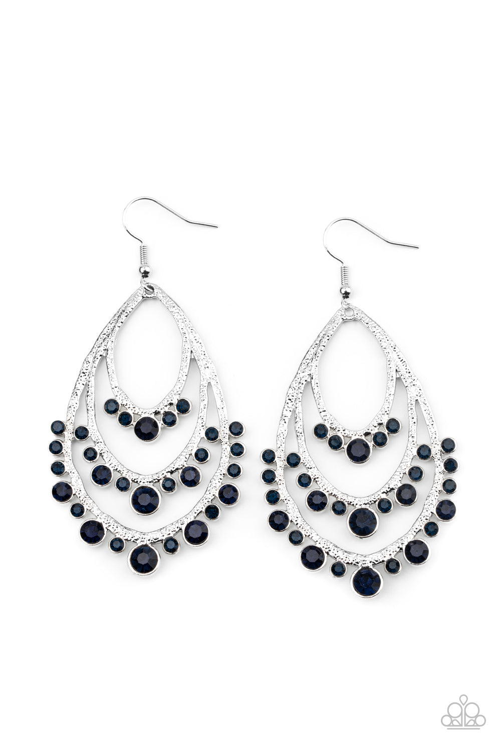 Break Out In TIERS - Blue Paparazzi Earrings