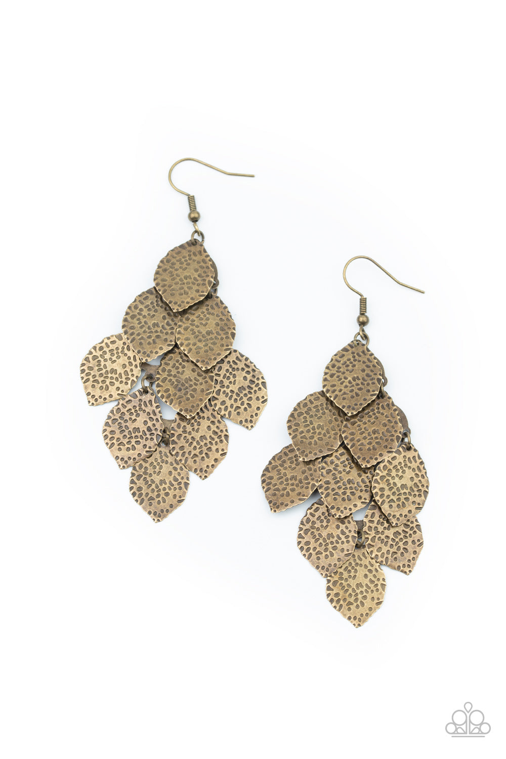 Loud and Leafy - Brass Paparazzi Earrings