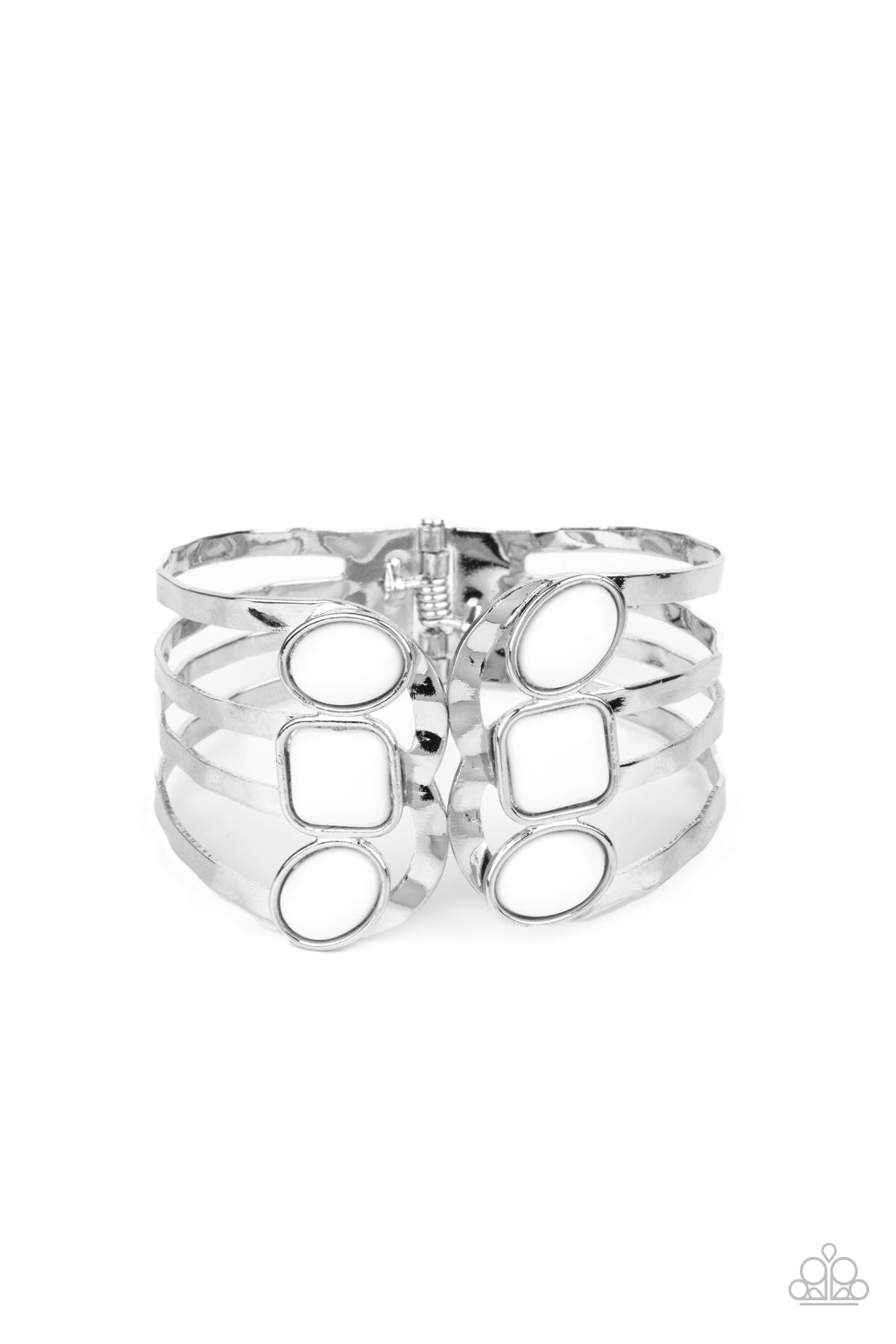 Mystified - White Paparazzi Cuff Bracelet