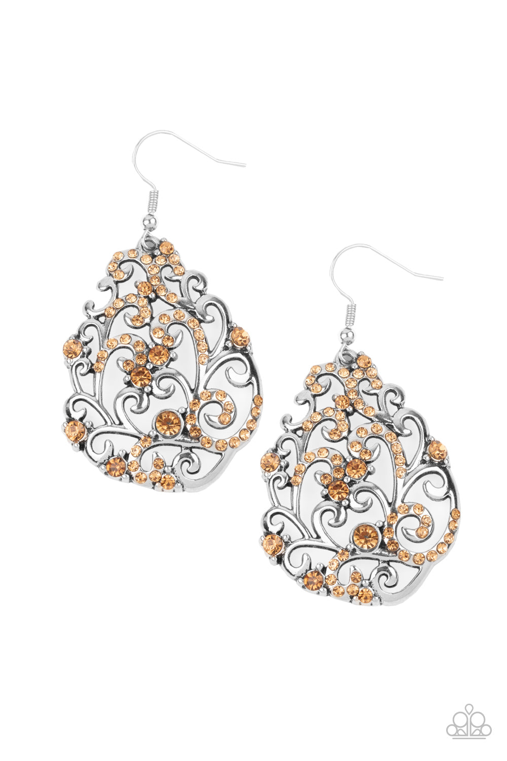 Winter Garden - Brown Paparazzi Earrings