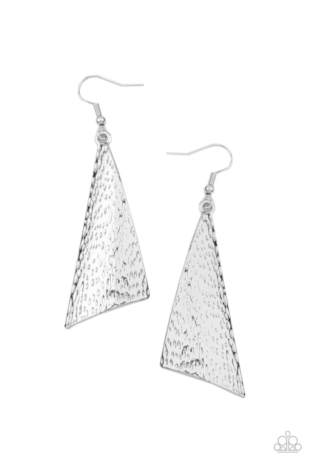 Ready The Troops - Silver Paparazzi Earrings