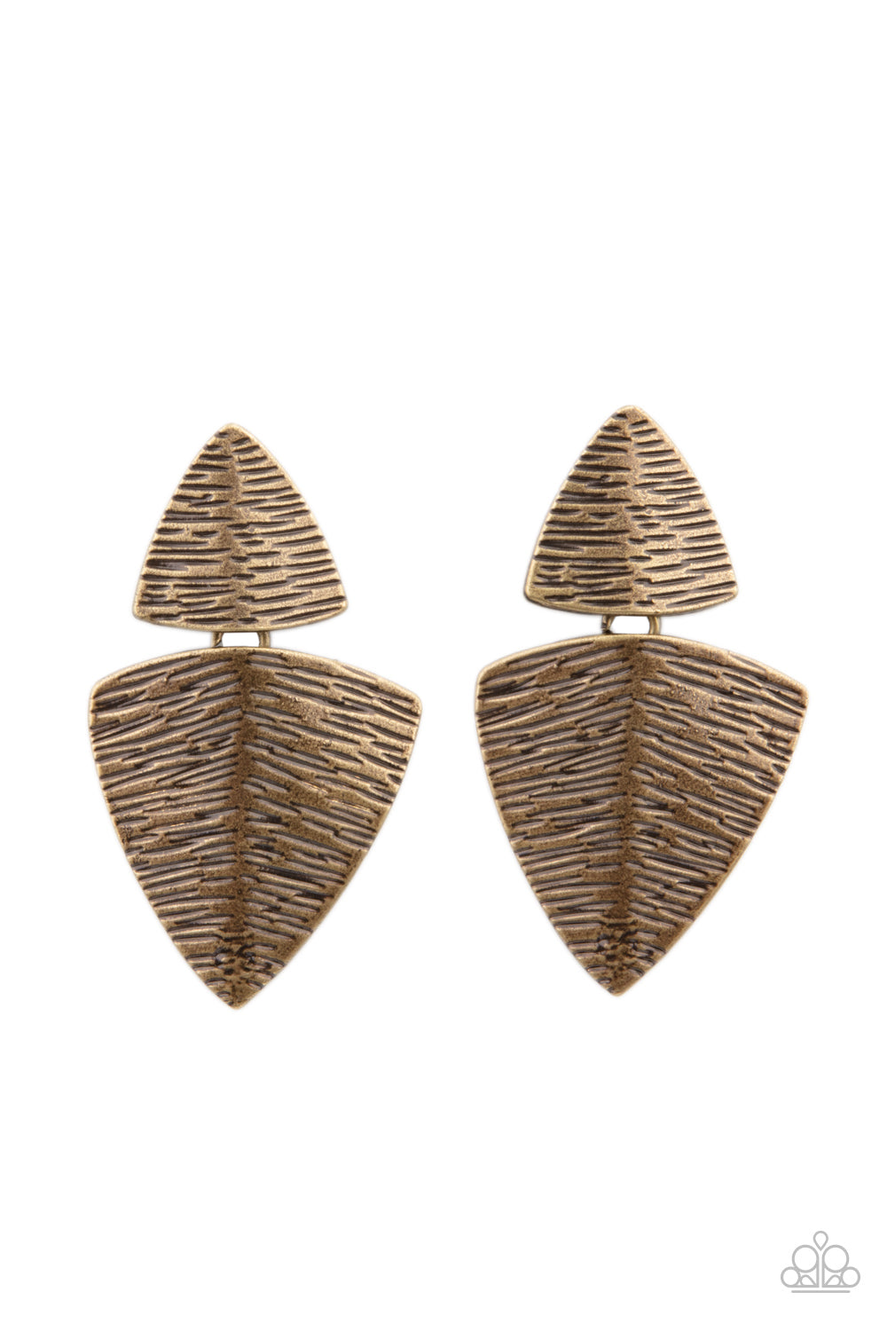 PRIMAL Factors - Brass Paparazzi Earrings