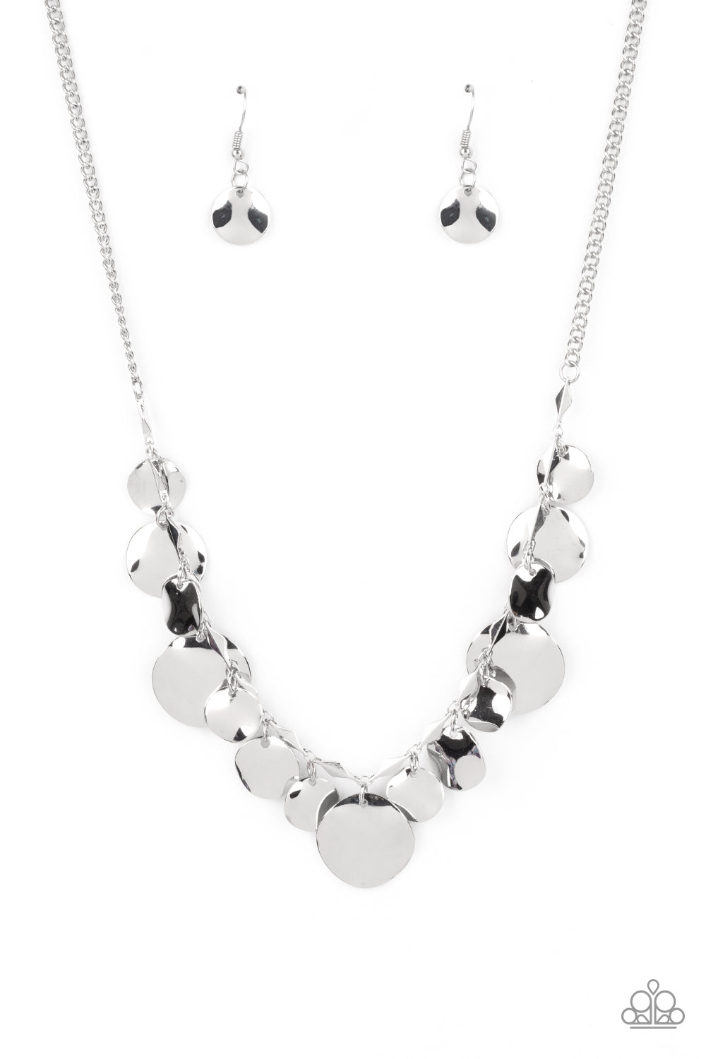GLISTEN Closely - Silver Paparazzi Necklace