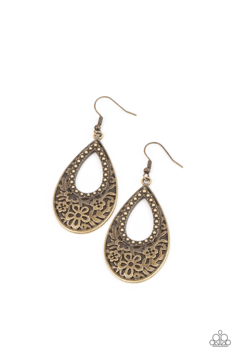 Organically Opulent - Brass Paparazzi Earrings