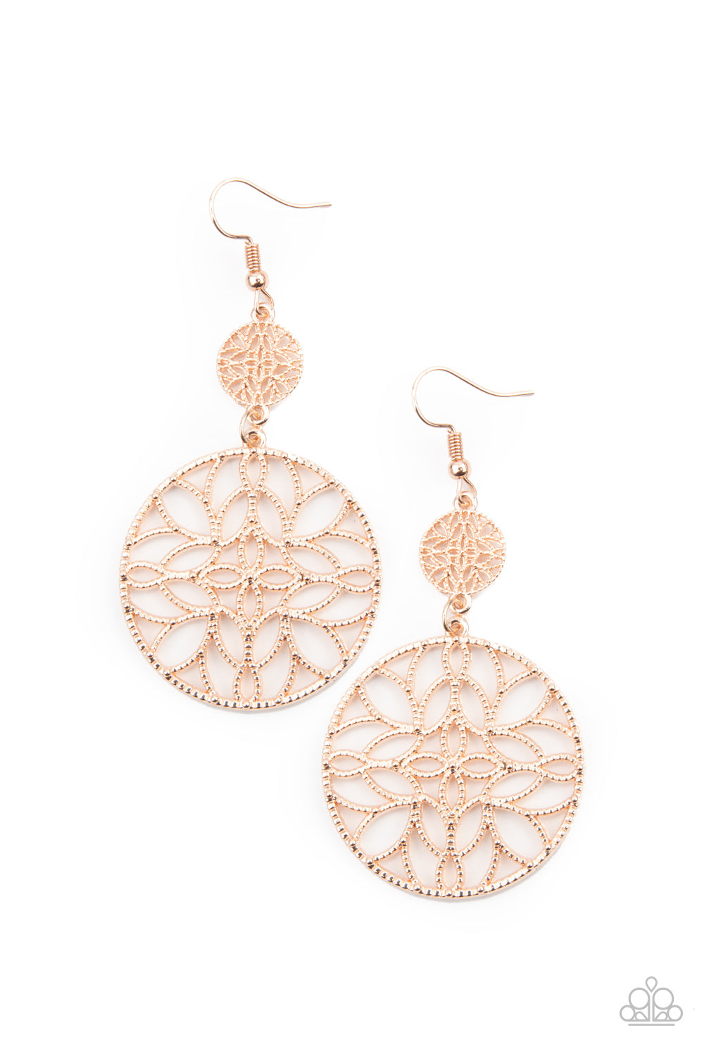 Mandala Eden - Rose Gold Paparazzi Earrings