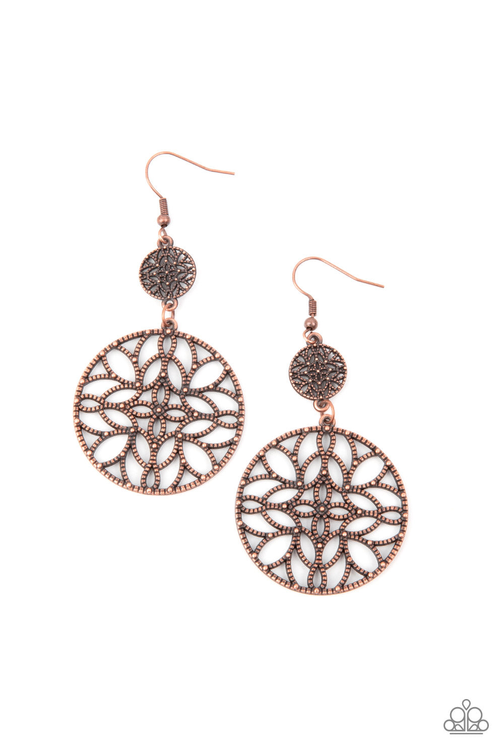 Mandala Eden - Copper Paparazzi Earrings