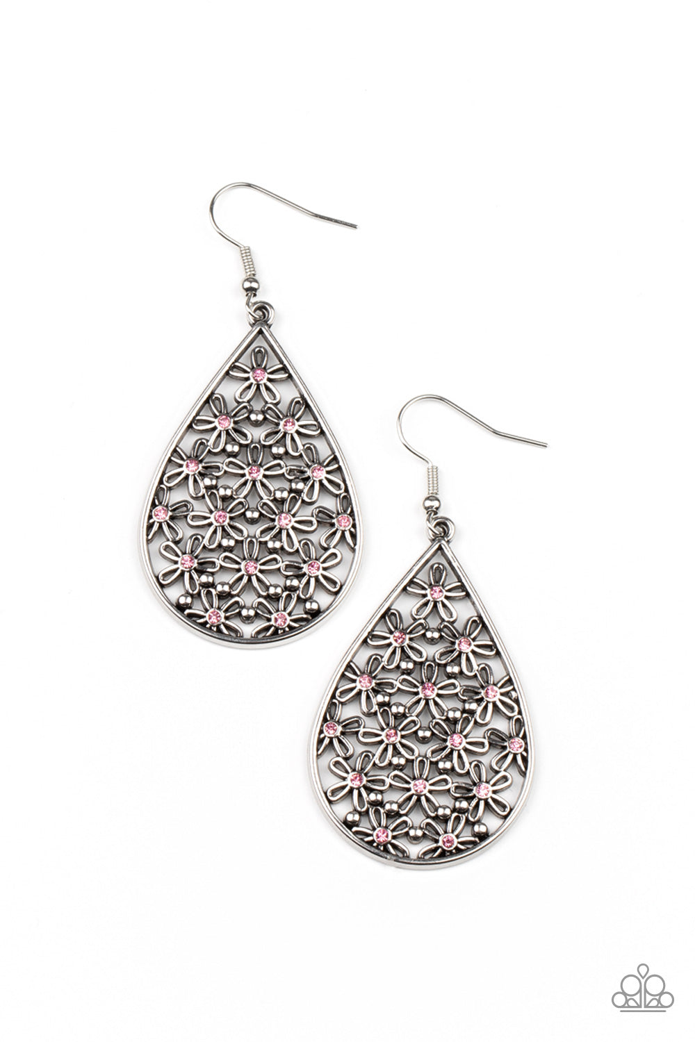 Tick, Tick, BLOOM! - Pink Paparazzi Earrings