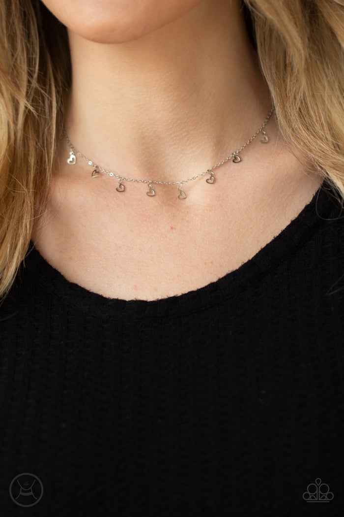 Charismatic Cupid Silver Paparazzi Choker Necklace