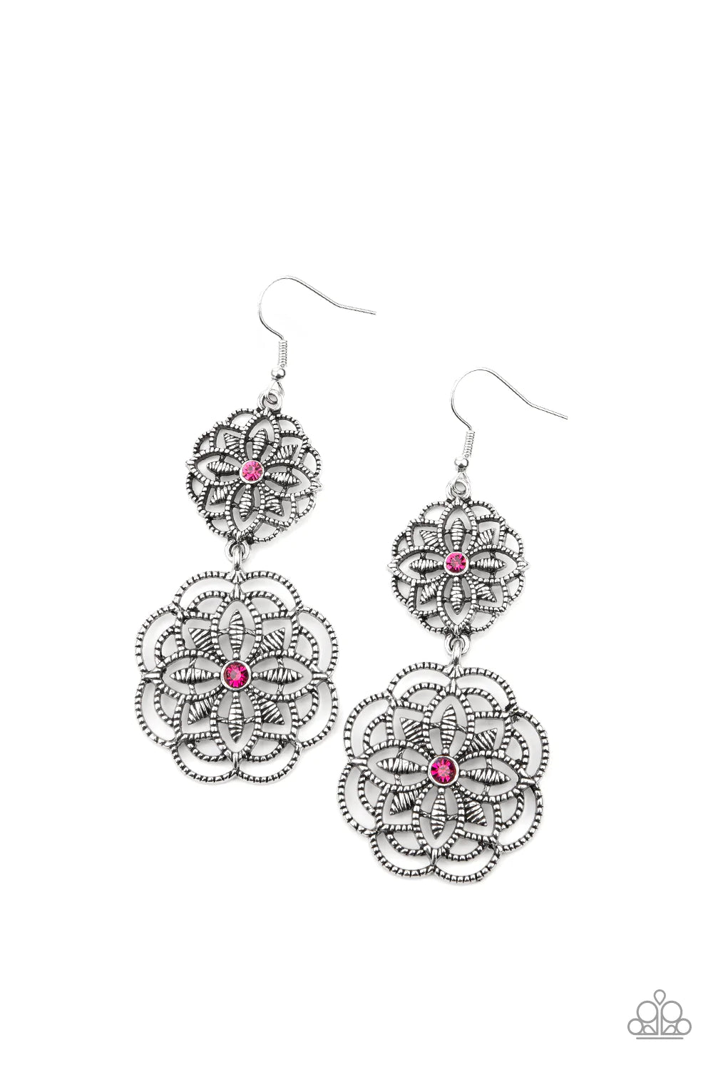 Mandala Mandalay Pink Paparazzi Earrings