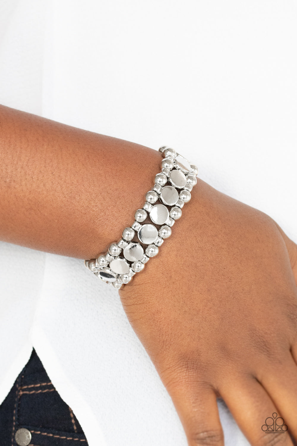 Metro Magnetism - Silver Paparazzi Bracelet
