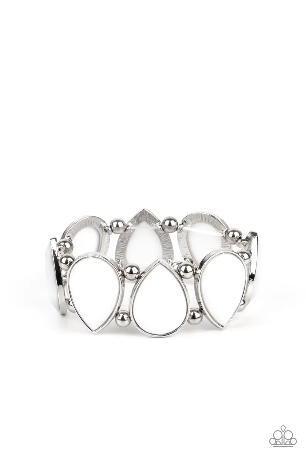 Flamboyant Tease White Paparazzi Bracelet