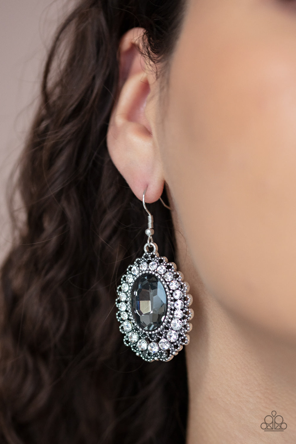 Glacial Gardens - Silver Paparazzi Earrings