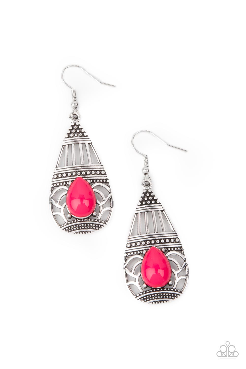 Eastern Essence - Pink Paparazzi Earrings
