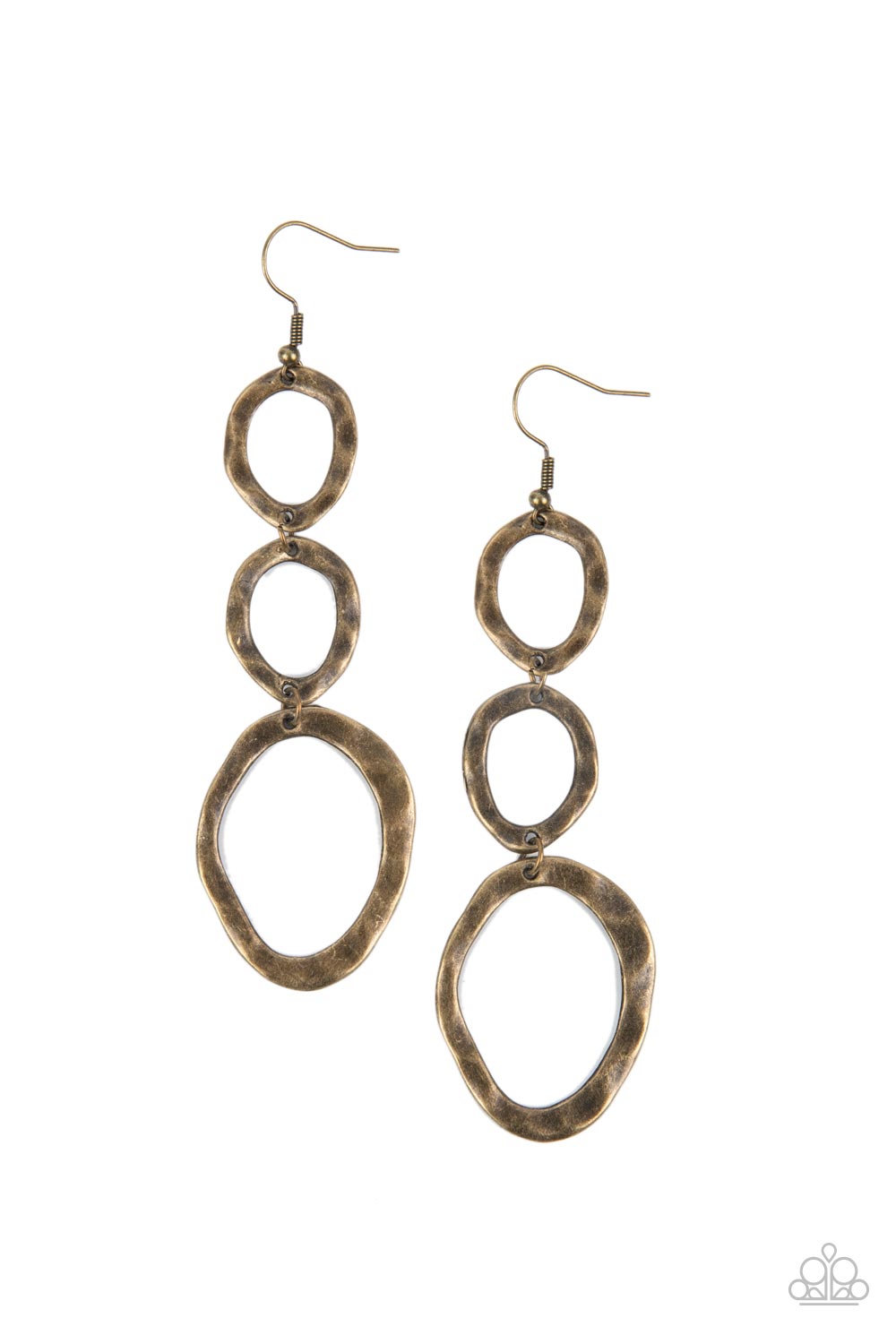 So OVAL It! - Brass Paparazzi Earrings