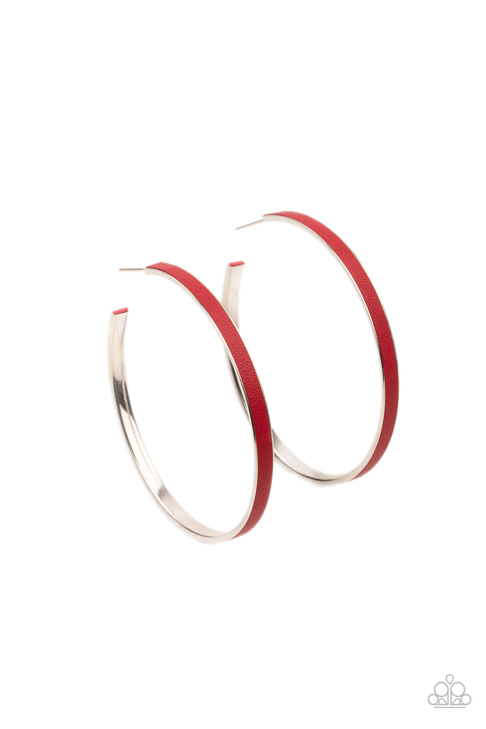 Fearless Flavor - Red Paparazzi Hoop Earrings