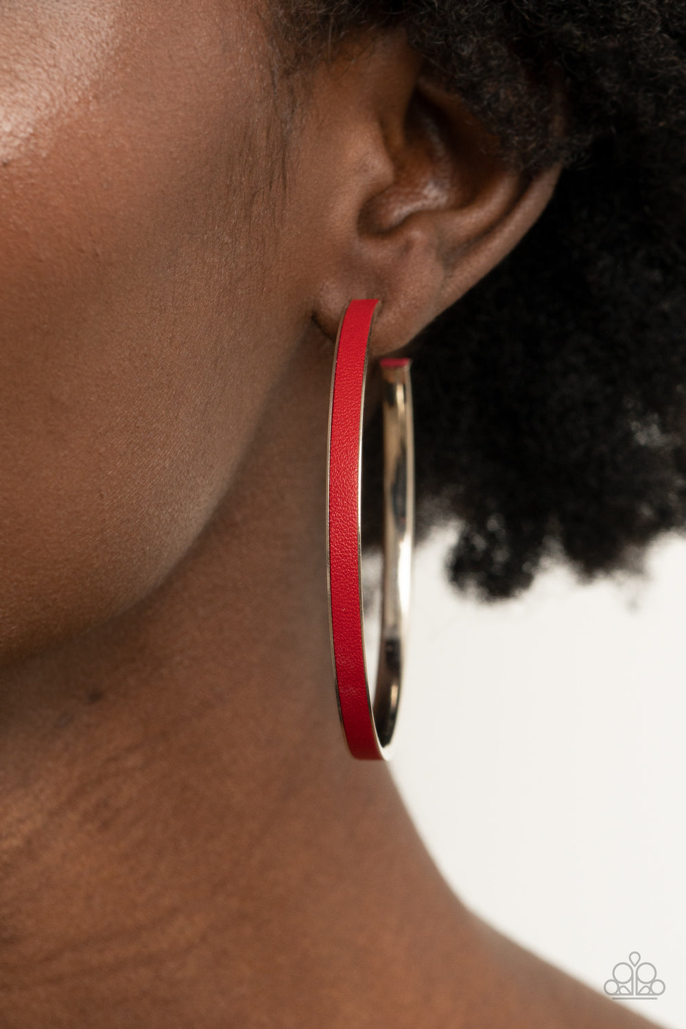 Fearless Flavor - Red Paparazzi Hoop Earrings