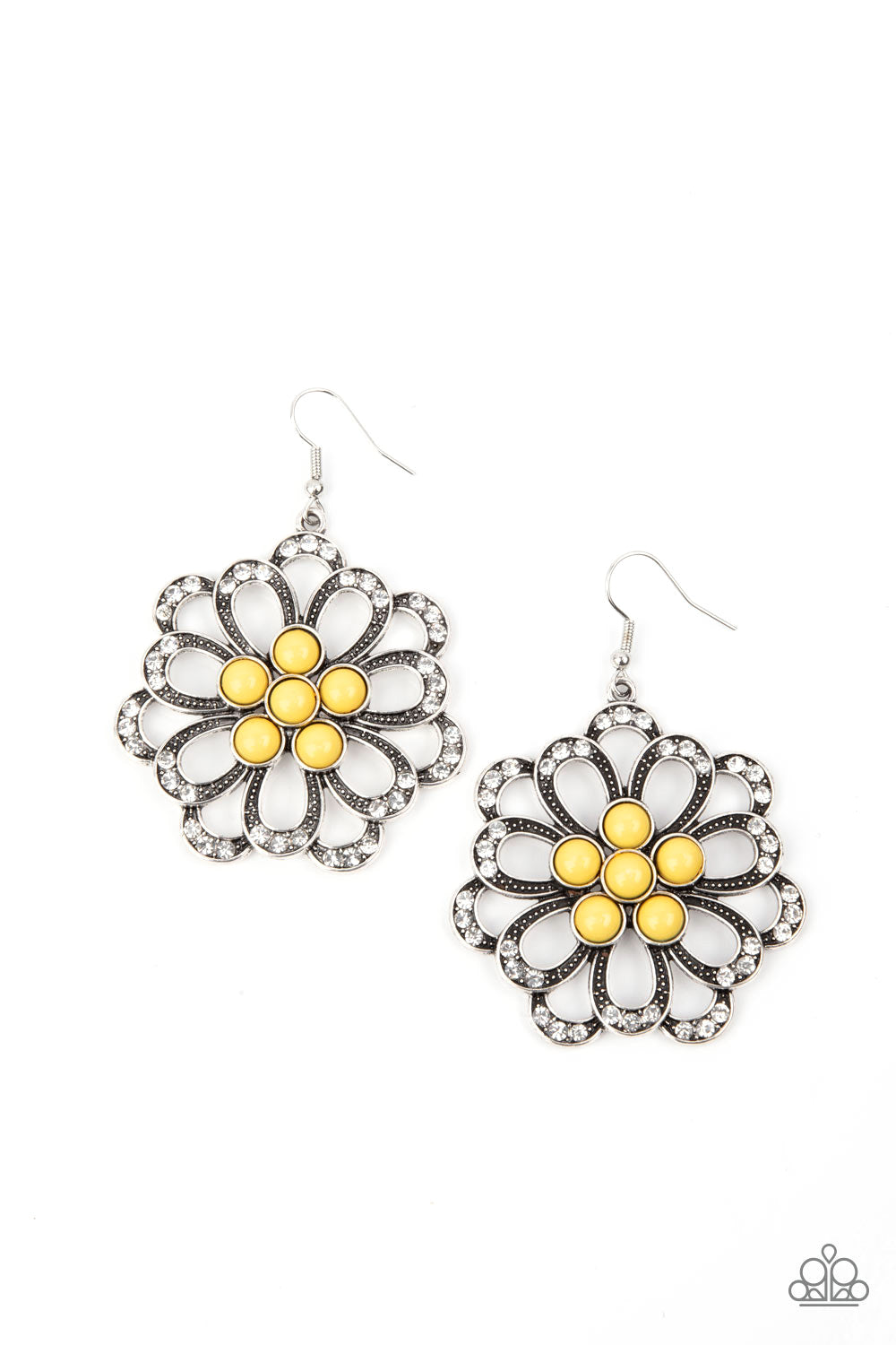 Dazzling Dewdrops - Yellow Paparazzi Earrings