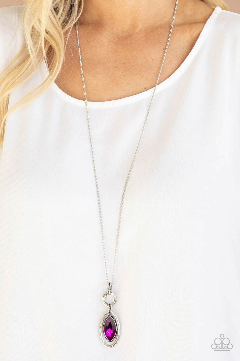 Glamorously Glaring - Pink Paparazzi Necklace