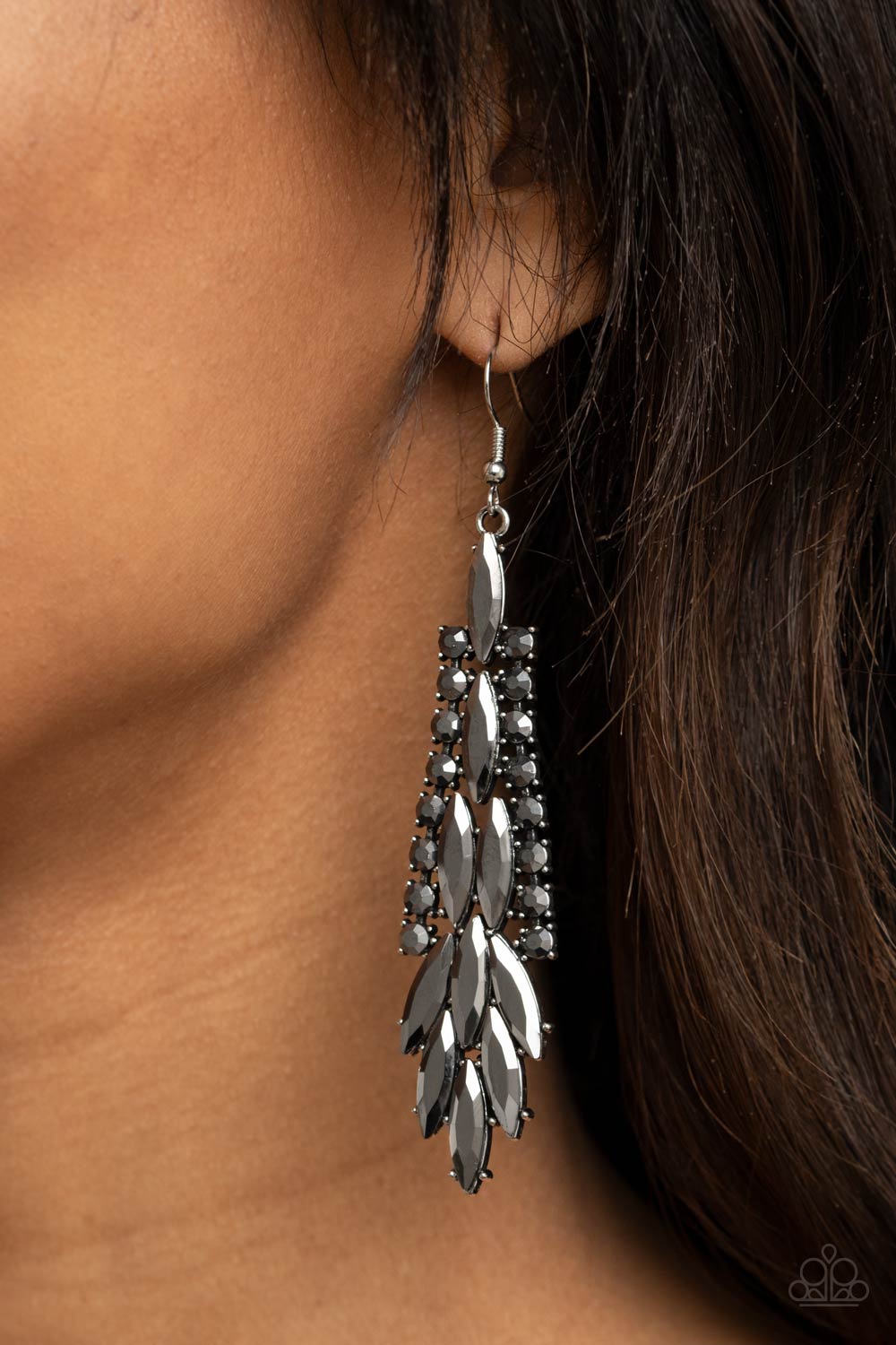 Crown Heiress - Silver Paparazzi Earrings