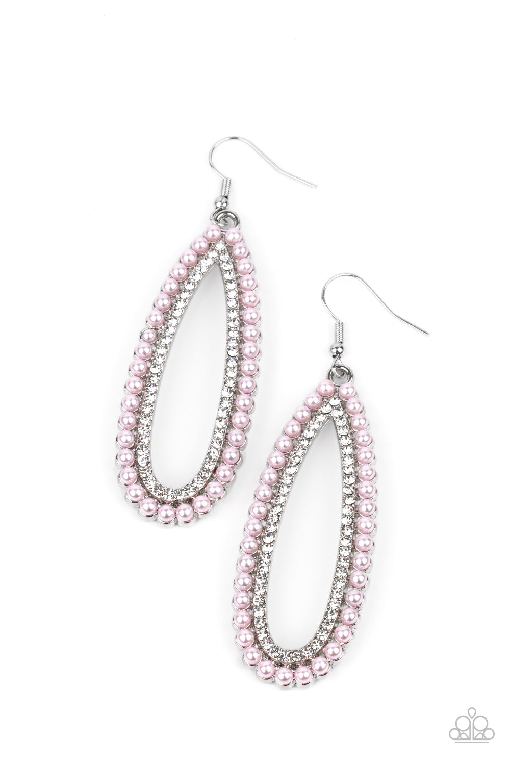 Glamorously Glowing - Pink Paparazzi Earrings