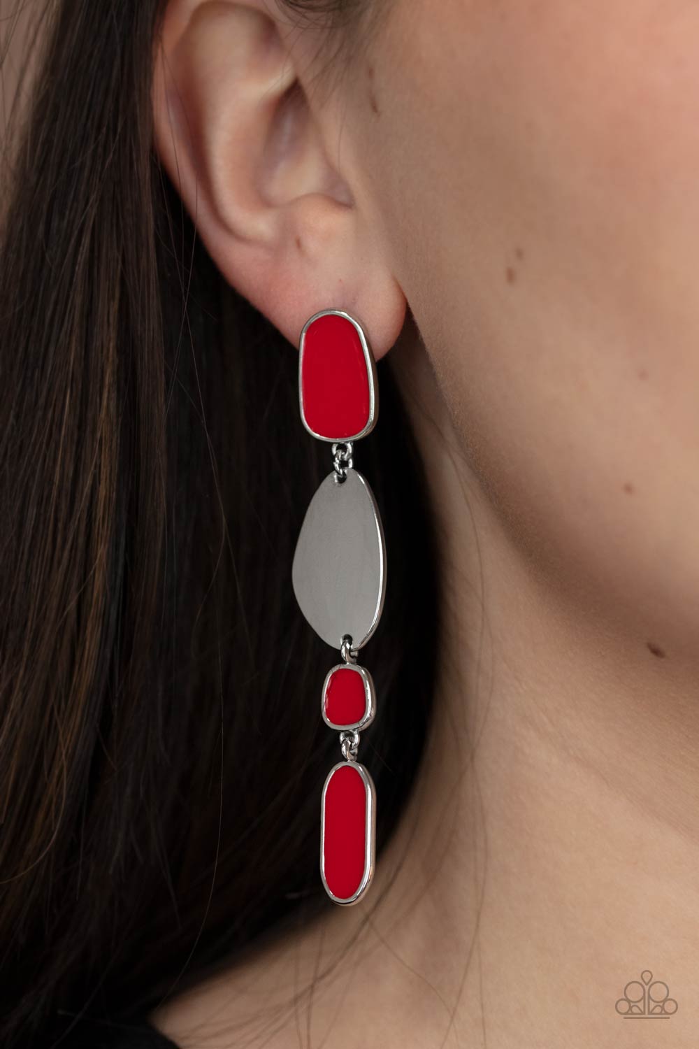 Deco By Design - Red Paparazzi Earrings